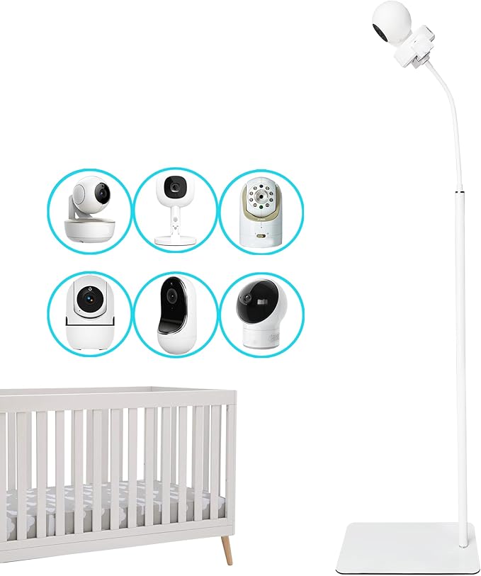 GUCHO Baby Monitor Mount Floor Stand Holder Compatible with Hello Baby,Infant Optics DXR-8 Pro,Nanit Pro,UKSUP,Vtech,OKAIDI Baby Monitor, Adjustable Universal Baby Monitor Mount