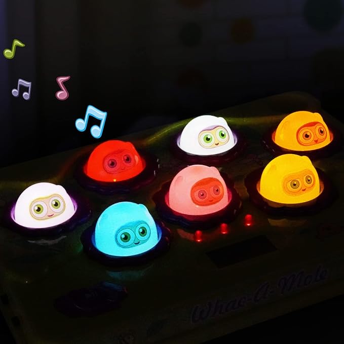 FS Pound Gopher Game for Toddler 3 4 5 6 Year Old Boys and Girls, Interactive Pounding Toys with Sound and Light, Hammer Toys for Kids Ages 4-8, PK Mode with 2 Hammer