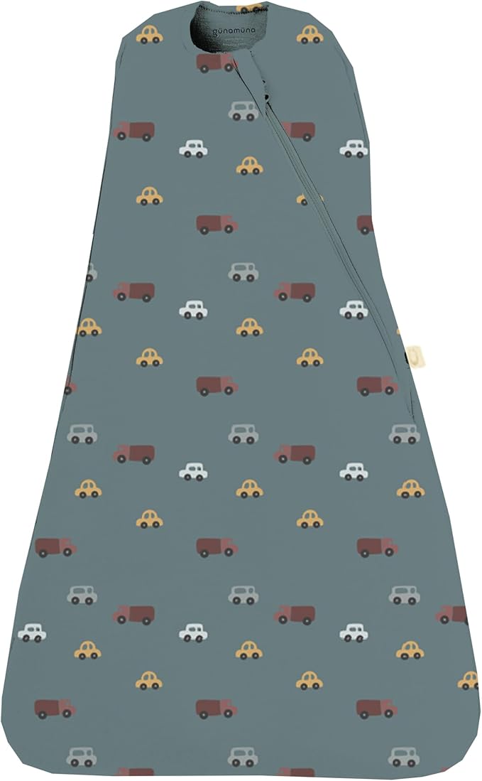 GUNAMUNA Swaddle Wrap for Newborns – Arms In or Out, Easy Diaper Changes with WONDERZiP, Soft Sleep Sack, 1.0 TOG