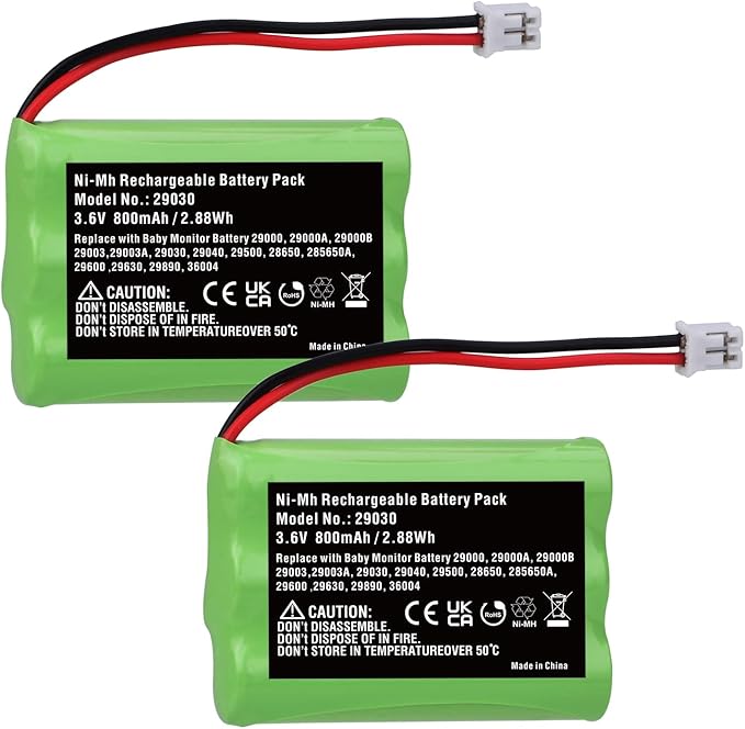 3.6V 800mAh 29030 Ni-MH Battery for Summer Infant Baby Monitor 29000,29000A.29000B 29003,29003A,29030,29040,29500 28650,285650A 29600,29630,29890,36004