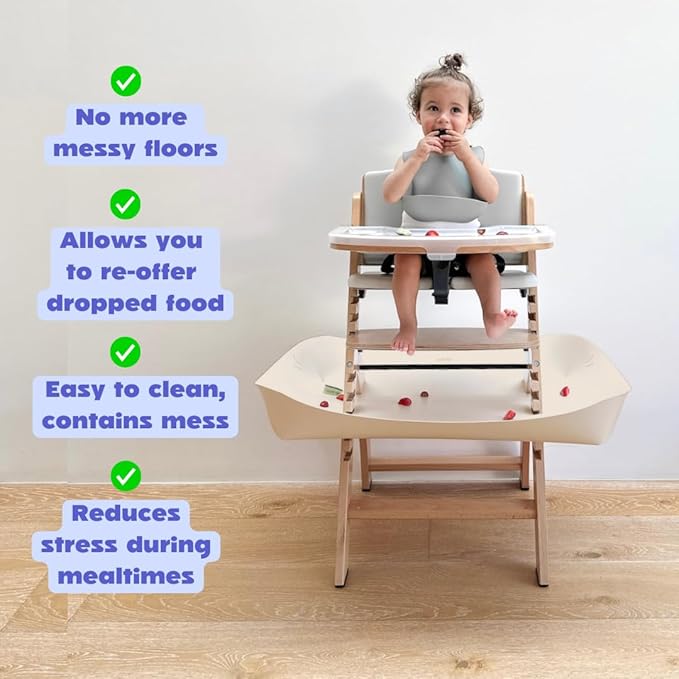 CATCHY - Food Catcher - Compatible with Abiie Beyond Junior High Chair - Highchair Sold Separately - Baby & Toddler Food & Mess Catcher - Under High Chair Accessory - Baby Feeding Essentials