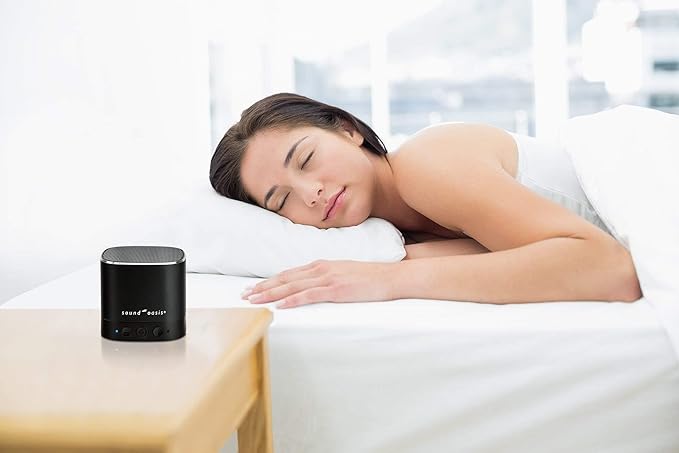Sound Oasis Pink Noise Bluetooth Sound Machine for Sleeping, 20 Non-Looping Soothing Sounds with Speaker & Memory Function, Portable Sleep Sound Therapy for Home, Office or Travel