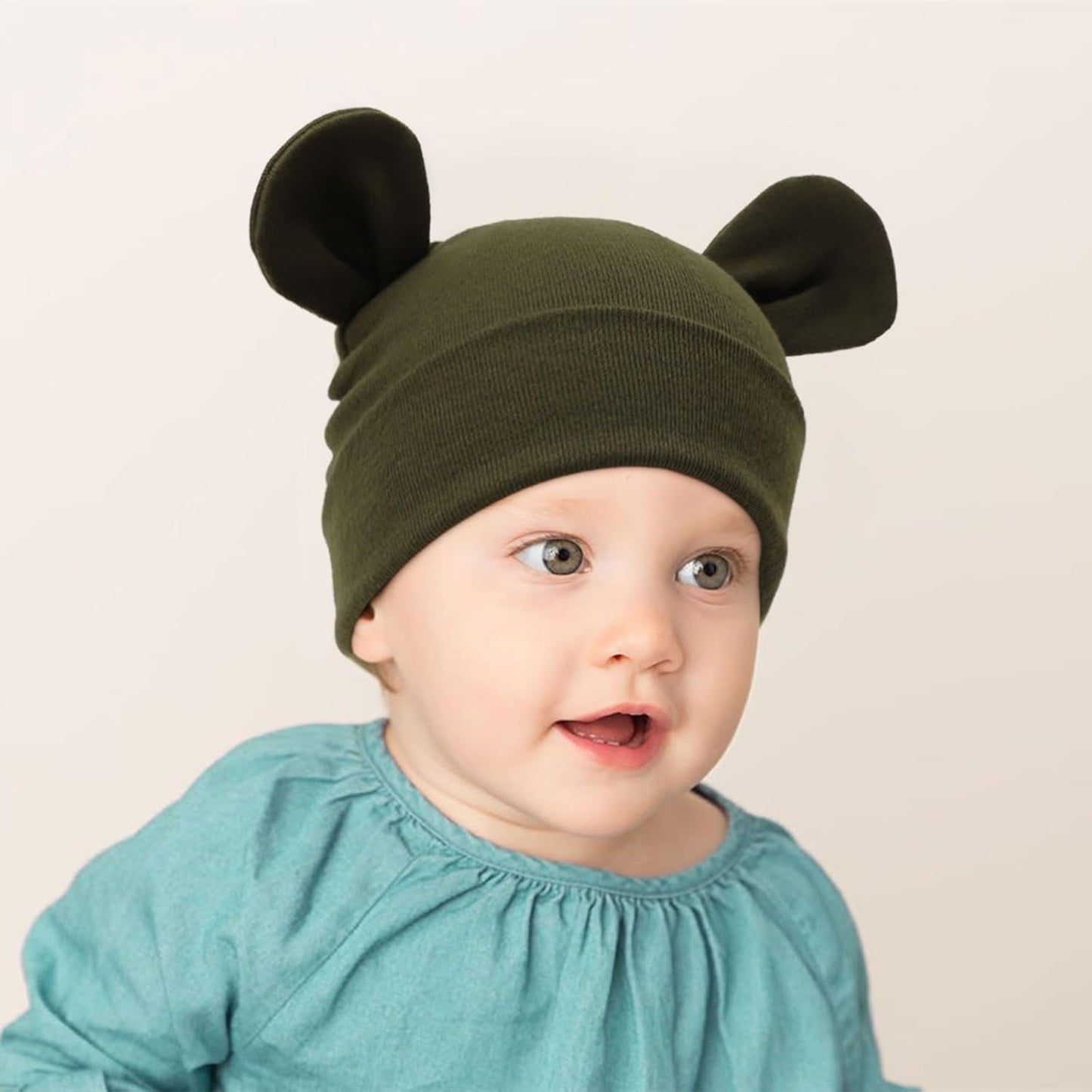 DRESHOW BQUBO 4 Pieces Baby Beanie Newborn Toddler Soft Cute Knit Hat Hospital Hats for Baby Boys Infant Cap Beanies