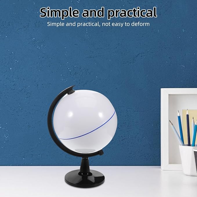 Diy Blank Globe Toy with Stand Rewritable Plastic Earth Model for Kids Geography Learning Interactive Educational Tool Creative Drawing Globe for Classroom and Home