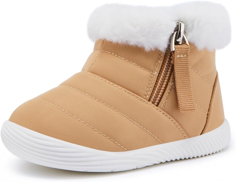 BMCiTYBM Baby Boy Girl Snow Boots Waterproof Winter Warm Booties Nonslip Lightweight Outdoor Shoes for First Walkers 6 9 12 18 24 Months(Infant/Toddler)