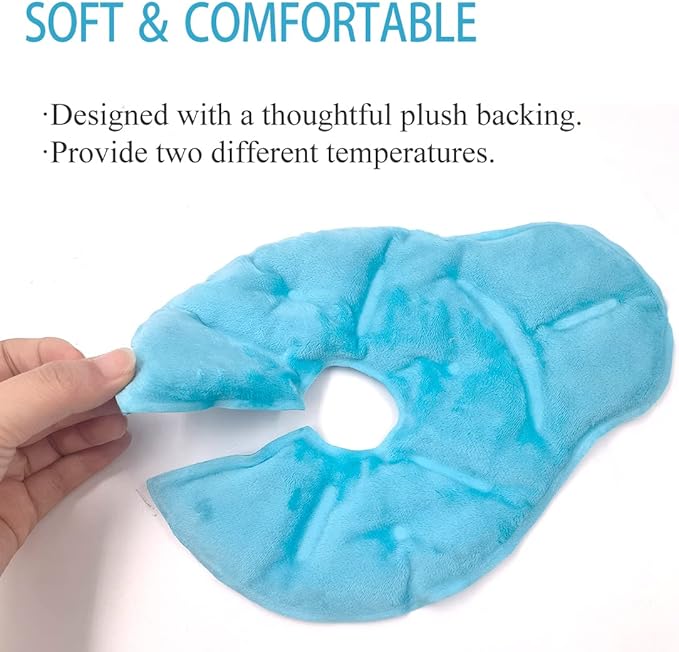 Reusable Breast Ice Packs, Breast Therapy Pack, Breastfeeding Essentials, for Breastfeeding Relief, Engorgement, Swelling Augmentation, Mastitis, Mastectomy Recovery, 2 Pack (Blue)