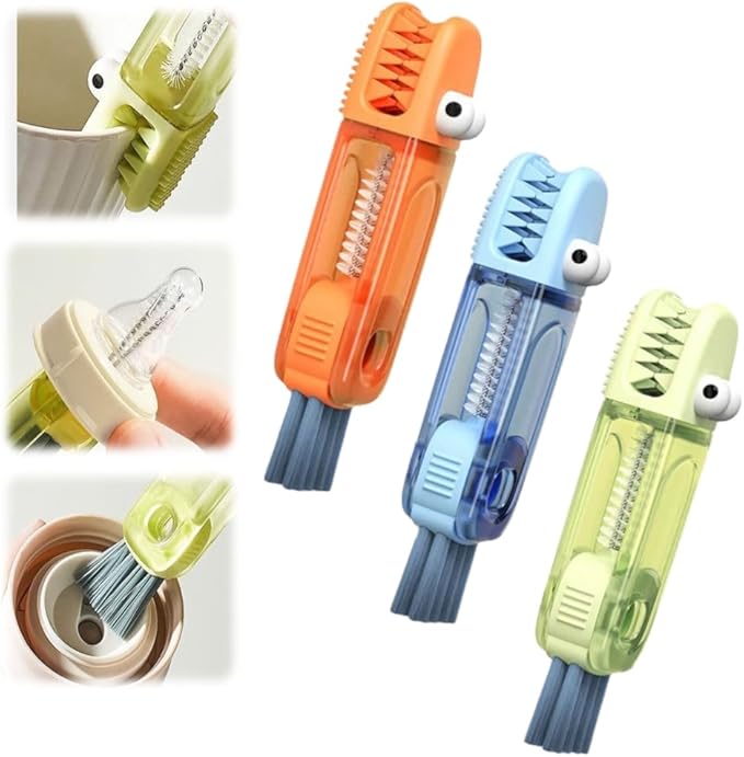 3 in 1 Cup Lid Cleaning Brush Set - Multifunctional Bottle & Cup Cleaner for Tight Spaces (3PCS)