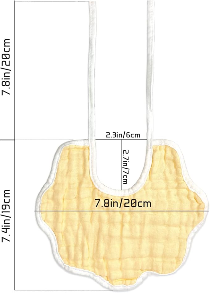 Muslin Baby Bibs for Drooling and Teething Newborn Drool Bibs for Baby Girl Boy