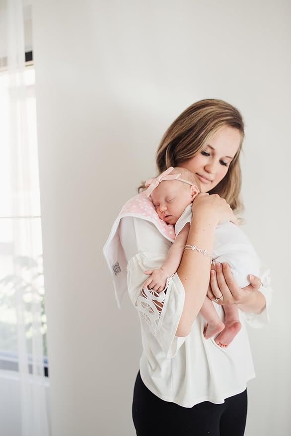 Copper Pearl Premium Baby Burp Cloths - 3-Pack Large Cotton Burp Cloths, Extra Soft Spit Up Rags with 3 Absorbent Layers, Perfect for Baby Girl Gifts (21" x 10" Size, Summer Set)