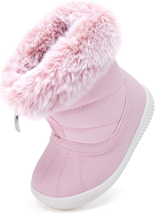 BMCiTYBM Baby Boy Girl Snow Boots Waterproof Winter Warm Booties Nonslip Lightweight Outdoor Shoes for First Walkers 6 9 12 18 24 Months(Infant/Toddler)