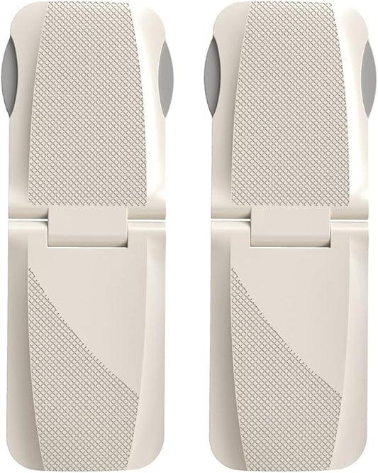 2 Pack Cabinet Locks Baby Proofing, QYESWHSR Fridge Locks for Kids with 3M Adhesive Pad, Child Proof Cabinet Locks French Door Refrigerator Freezer Lock RV Refrigerator, Oven Lock Easy Use (White)