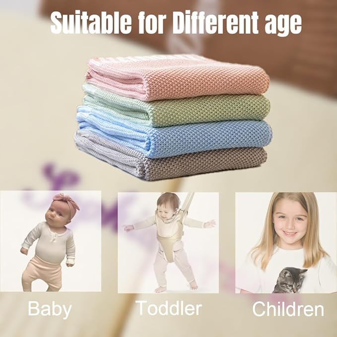 Personalized Knit Baby Blanket,Custom Embroidered Blanket with Name,Customized Handmade Nursery Blankets,Newborn Baby Gifts for Boy/Girl,Birthday