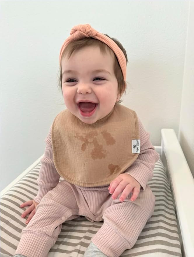 DiaperSquad's Baby Bibs for Drooling and Teething, Bibs for Boys, Baby Girl - Solid Cotton Baby Drool Bibs