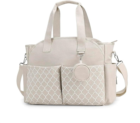 Lmbabter Diaper Bag Tote with Changing Station Upgrade Multi-Function Baby Bag with Adjustable Shoulder Strap