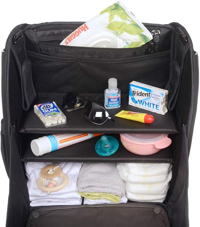 Lulyboo Convertible Diaper Bag Backpack with Changing Station & Removable Caddy - Reinforced Stitching, Insulated Bottle Pockets, Stroller Attachments, Angled Cell Phone Storage, Stylish & Durable