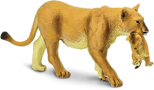 Safari Ltd. Lioness with Cub Figurine - Hand-Painted, Lifelike 6" Model Figure - Fun Educational Toy for Boys, Girls & Kids Ages 3+