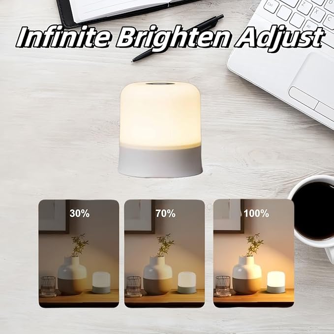 Baby Night Light 3 Colors Egg Light for Nursery Rechargeable Nursery Night Light Small Cordless Table&Bedside Lamp Eye Caring Dimmable LED Touch Night Lamp for Kids, Toddler, Nursing