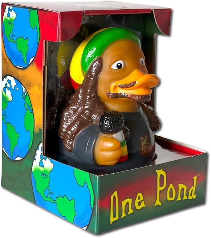 CelebriDucks - One Pond Rasta - Floating Rubber Ducks - Collectible Bath Toy Gift for Kids & Adults of All Ages