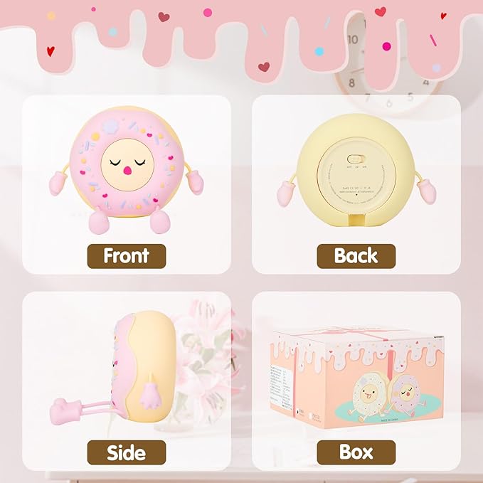 QANYI Donut Lover Light,Rechargeable Novelty Donut Lamp with Soft Touch Control and Sweet Funny Shape for Desk Decor, Birthday,Christmas,Valentine's Day Aesthetic Gifts for Girls Teens Teenages Women