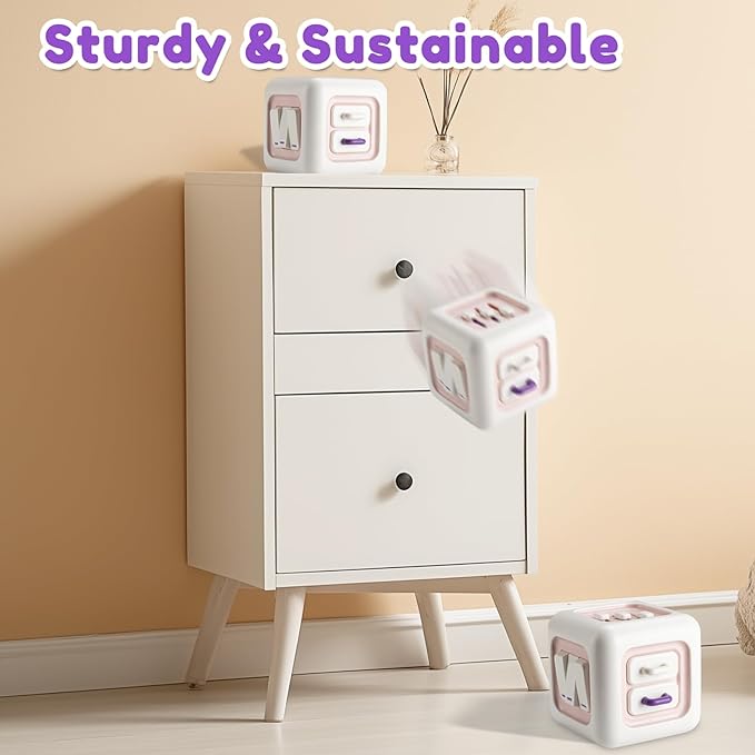 Busy Cube Toy for 1 Year Old Girl Gifts, Montessori for Baby Girl, Travel Sensory Toys for Toddlers 1-3, Learning Fine Motor Skills| 1st Birthday Girl Gifts 12 Months Stocking Stuffers