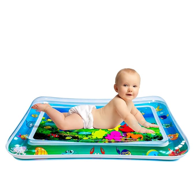 ZHUYNXIR Water Play mat, Water mat Baby, Inflatable Play Mat Water mat Baby Toys, Fun Early Development Activity Play Center for Newborn (27.5 x 20 in)