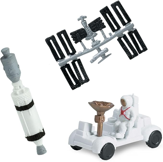 Safari Ltd Space TOOB With 10 Out Of-This-World Toy Figurines, Including 2 Astronauts, 1 Space Chimp, 6 Space Craft, And More! – For Ages 3 And Up