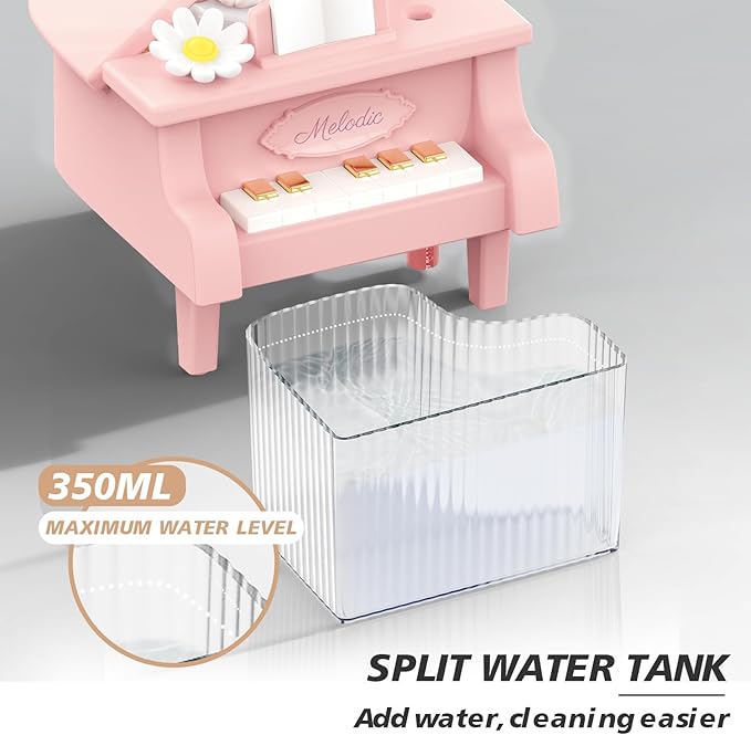 Portable Mini humidifie,350mL Cool Mist Humidifie,1200mAh Quiet for Home/Nursery/Office,Portable Mini Air Moisturizer,rechargeable mini humidifier (Pink)