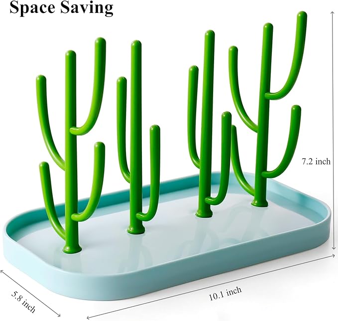 XYW Baby Bottle Drying Rack, Bottle Dryer Rack Holder, Space Saving Standing Drying Rack for Baby Bottles, Pump Part Cleaning, Countertop Drying Rack Baby Accessory