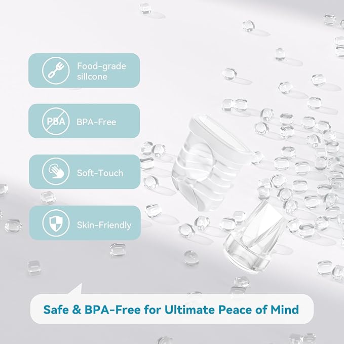 Breast Pump Parts for Lansinoh Discreet Duo/Nuliie/Motif Aura Glow S32 Wearable Breast Pump, Incl 8PCS Duckbill Valves & 4PCS Silicone Diaphragms