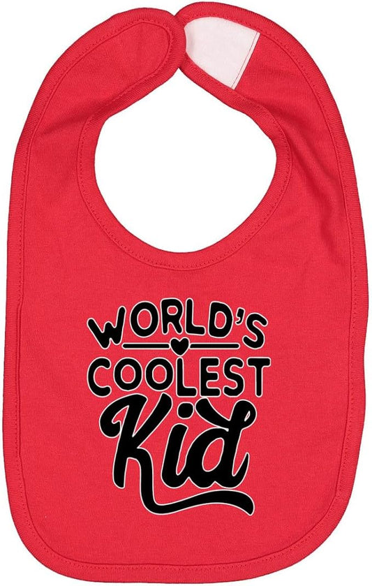 World's Coolest Kid Funny Cute Humor Infant Premium Jersey Baby Bib