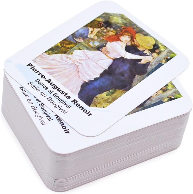 Menique Memory Matching Game – Famous Paintings for Adults & Kids – 70 Cards (35 Pairs) – Bilingual Art Game – Educational & Concentration Activity