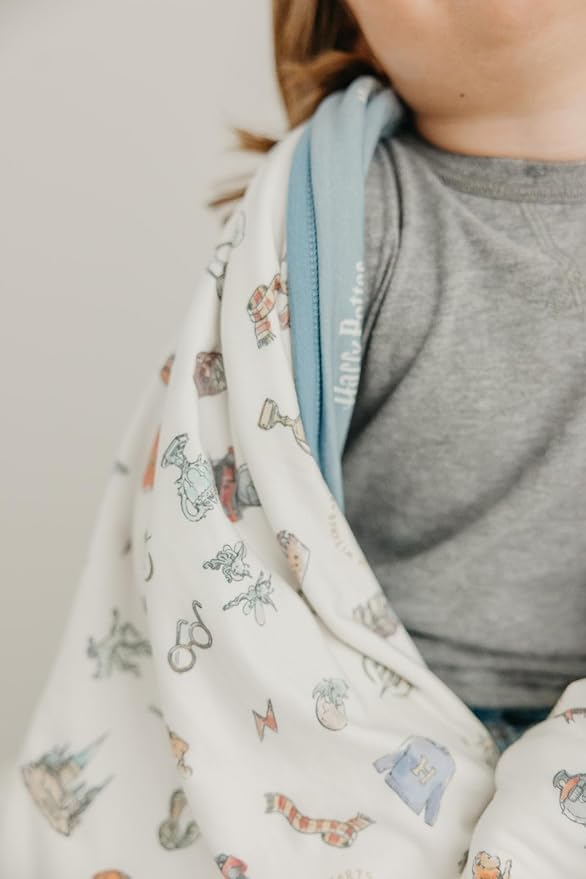 Wizarding World Copper Pearl Three-Layer Quilt: Soft, Breathable, Cozy Blanket for Boys & Girls | Toddler & Newborn | 46x46 Premium Polyester/Rayon