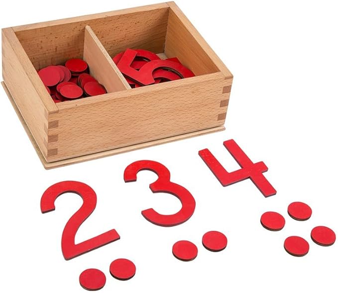 Montessori Math Materials Numeral and Counters Preschool Early Learning Toys for Kids