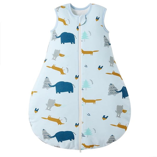 Duomiaomiao 2.5 TOG Baby Sleep Sack 100% Cotton Winter Baby Wearable Blanket, Warm Quilted Comfy Toddler Sleeping Sack