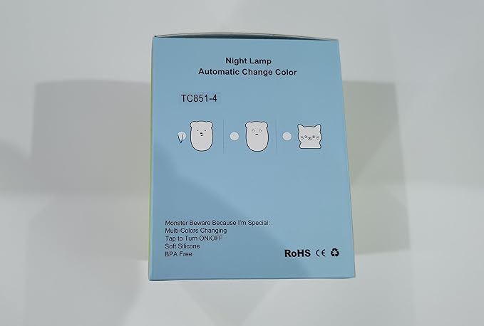 Night Light for Kids, Bedside Lamp for Children, Baby Nursery Lamp for Breastfeeding Safe, Break Resistant, Eye Caring, Adjustable Brightness & Color, Touch Control, Child Gift - Medium Bear