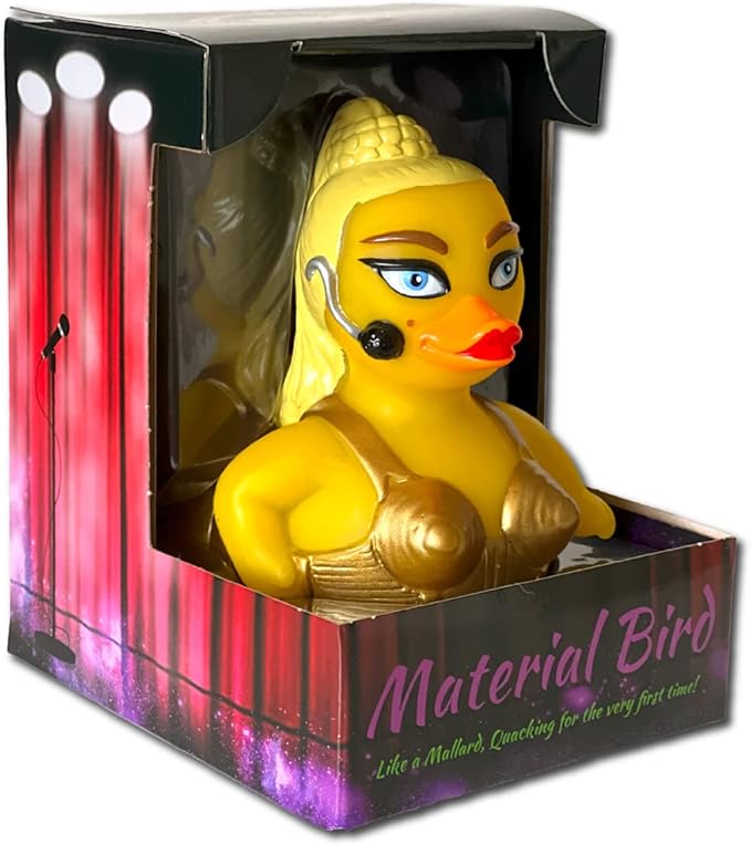 CelebriDucks - Material Bird - Floating Rubber Ducks - Collectible Bath Toy Gift for Kids & Adults of All Ages