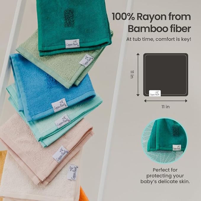 Copper Pearl 6 Ultra Soft Baby Bath Washcloths Premium Large Soft Rory 11" x 11" Towels