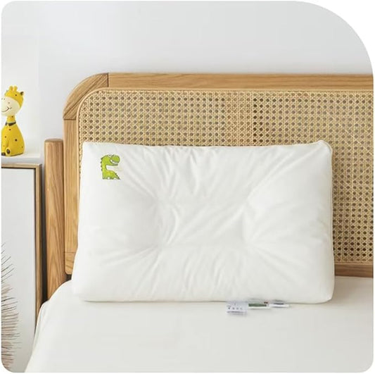 100% Cotton Kids Pillow-14 x 22" Machine Washable Soft and Breathable Youth Pillows for Sleeping Age 5-10years，Perfect Childrens Pillows for Sleeping,Travel,Bed,Kindergarten,Daycare