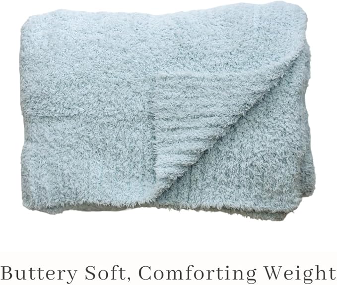 SARANONI Bamboni Baby Blanket | Luxury Plush Super Soft Blanket | Breathable Comfy Blankets for Kids and Teens | Sky Blue - 40" x 60"