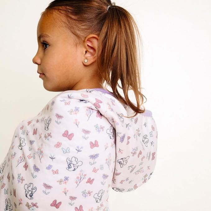 Premium Big Kid Hooded Towel "Minnie Mouse's Bowquet" by Copper Pearl