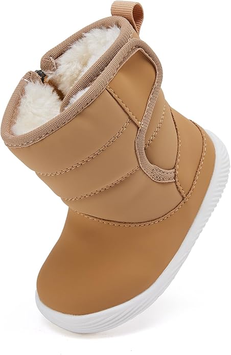 BMCiTYBM Baby Boy Girl Snow Boots Waterproof Winter Warm Booties Nonslip Lightweight Outdoor Shoes for First Walkers 6 9 12 18 24 Months(Infant/Toddler)