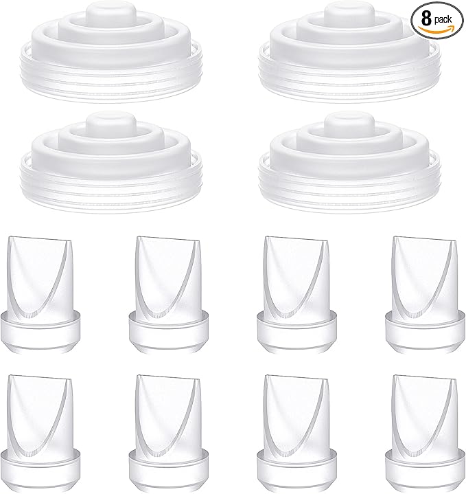 12 Pack Pump Replacement Parts, 8PCS Duckbill Valves 4PCS Silicone Diaphragm Compatible with Momcozy M5, M5 Breast Pumps Replacement Accessories Breastfeeding Essentials Kit