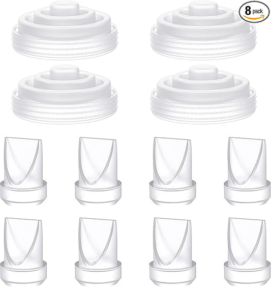 12 Pack Pump Replacement Parts, 8PCS Duckbill Valves 4PCS Silicone Diaphragm Compatible with Momcozy M5, M5 Breast Pumps Replacement Accessories Breastfeeding Essentials Kit
