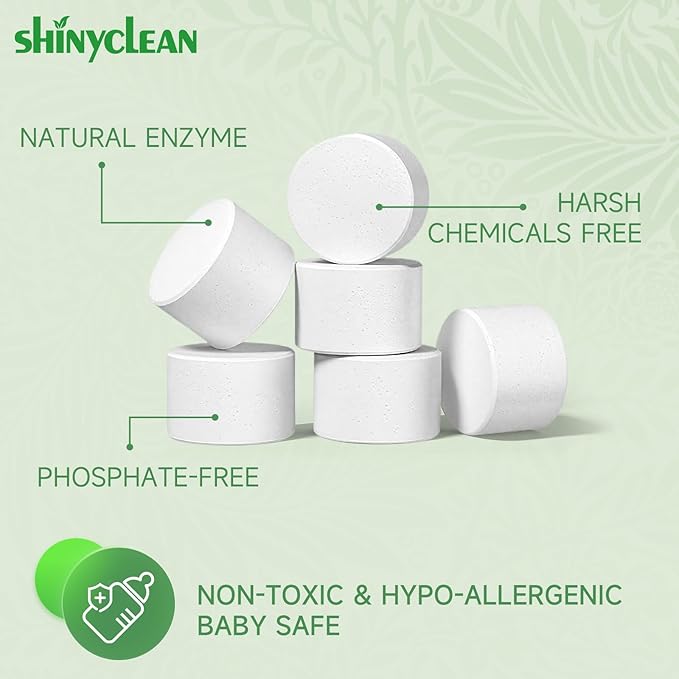 120PCS Baby Bottle Washer Tablets for Momcozy & Baby Brezza Pro, Natural Enzyme Detergent,Deep Cleaning, Chlorine & Fragrance Free, No Residue, Universal Fit All Bottle Washers Machines