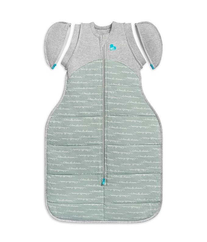 Love to Dream Swaddle UP Transition Bag Warm 2.5 TOG, Dreamer Olive, Large, 19-24 lbs, Patented Zip-Off Wings, Gently Help Baby Safely Transition from Being Swaddled to Arms Free Before Rolling Over