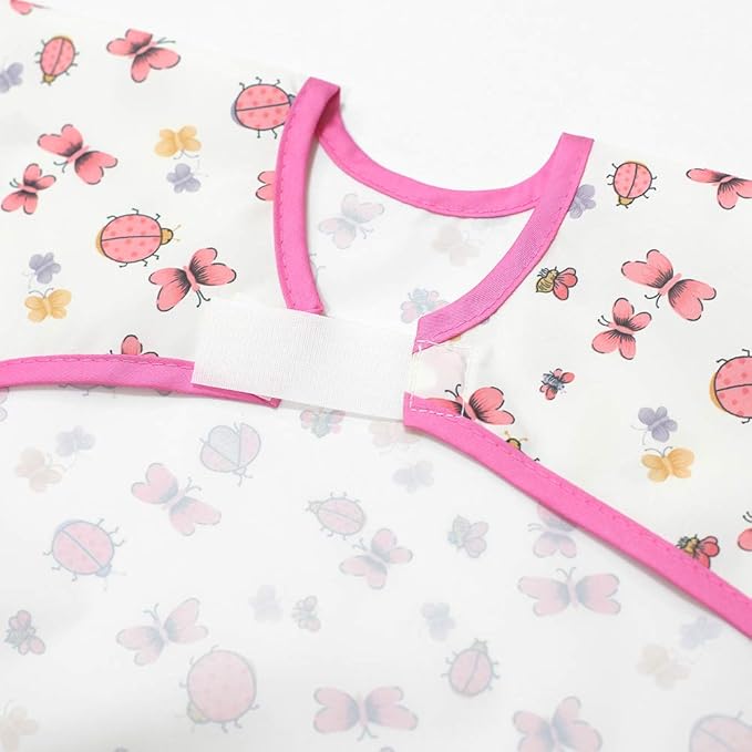 Long Sleeve Waterproof Bib for Toddlers – Feeding Smock for Baby Mealtime, Self-Feeding, Painting & Messy Play, BPA-Free