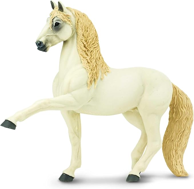 Safari Ltd. Andalusian Stallion Figurine - Detailed 4.5" Plastic Model Figure - Fun Educational Play Toy for Boys, Girls & Kids Ages 3+