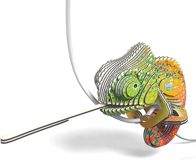 Eugy Chameleon 3D Puzzle, 31 Piece Eco-Friendly Educational Toy Puzzles for Boys, Girls & Kids Ages 6+