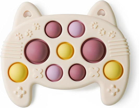 LiKee Fidget Popper Sensory Baby Toys for 10+ Months, Push and Popping Busy Board, Montessori Toys for 1+ Years Old, Airplane Car Travel Toy for Toddlers 1-3 Stress Relief