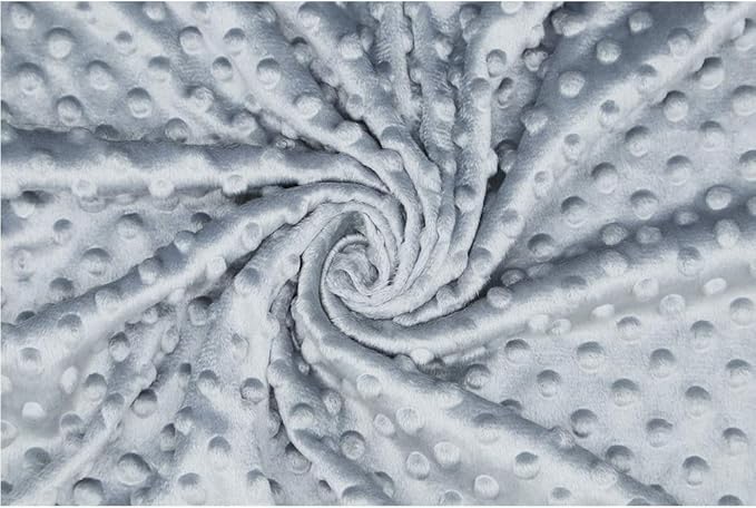 Unisex Children's Baby Quilt Soft Baby Blanket Minky Dot- Sherpa Fleece Baby Blanket 30 by 40 Grey